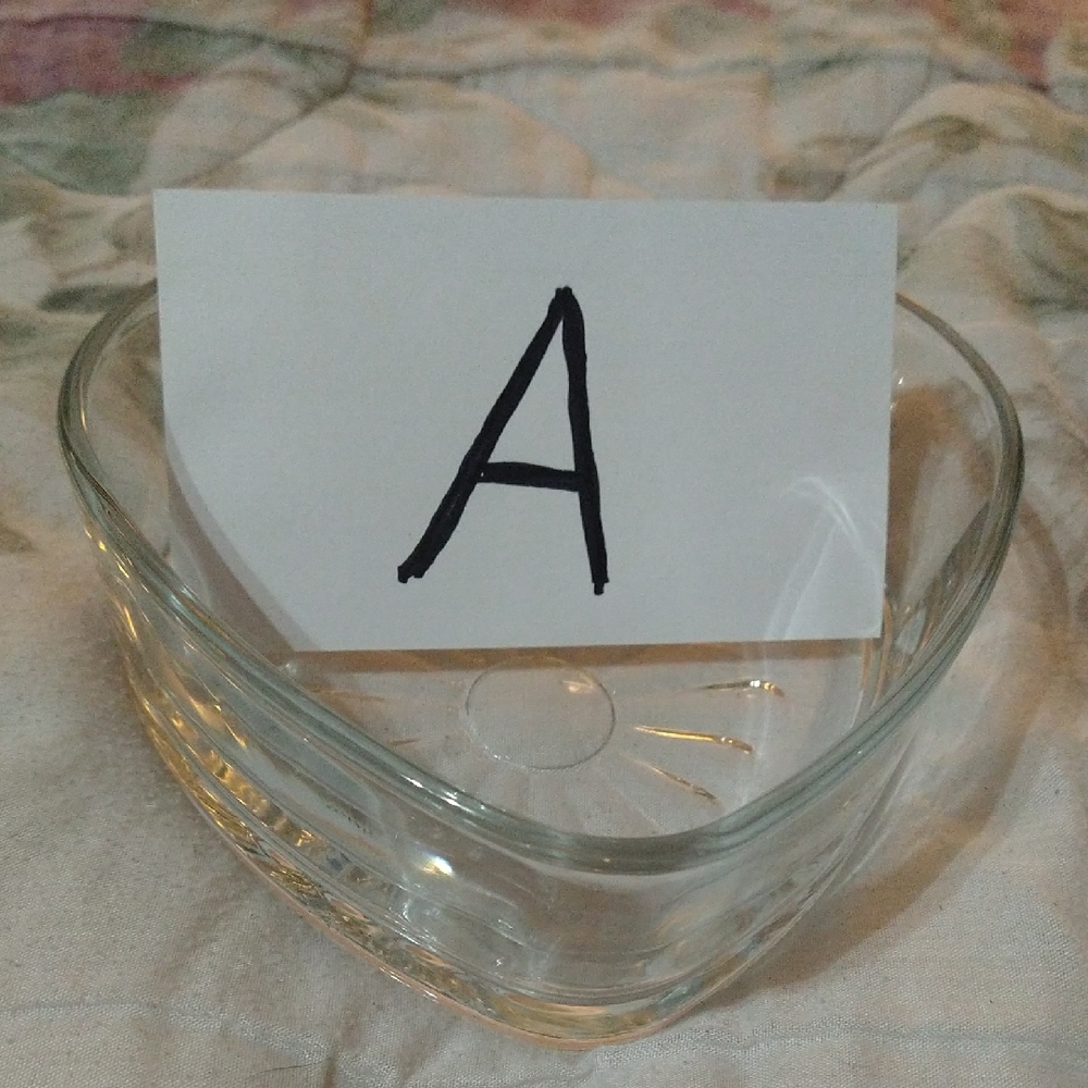 Heart-Shaped Clear Glass Bowl